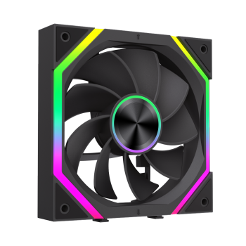 Gamemax FN12A-N2 WL-R | Korpusa ventilators | Melns
