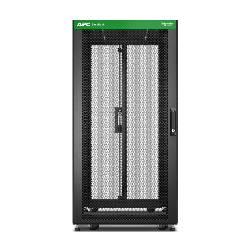 APC Easy Rack 600mm/24U/1000mm , with Roof, Side panel,castors,feet and 4 Brackets, No Bottom, black | Schneider Electric