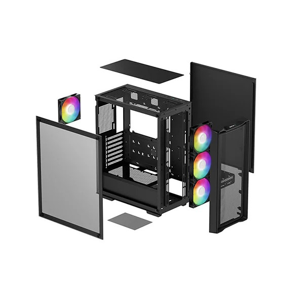 Deepcool CC560 MESH V2 | Melns | Mid Tower | ATX PS2