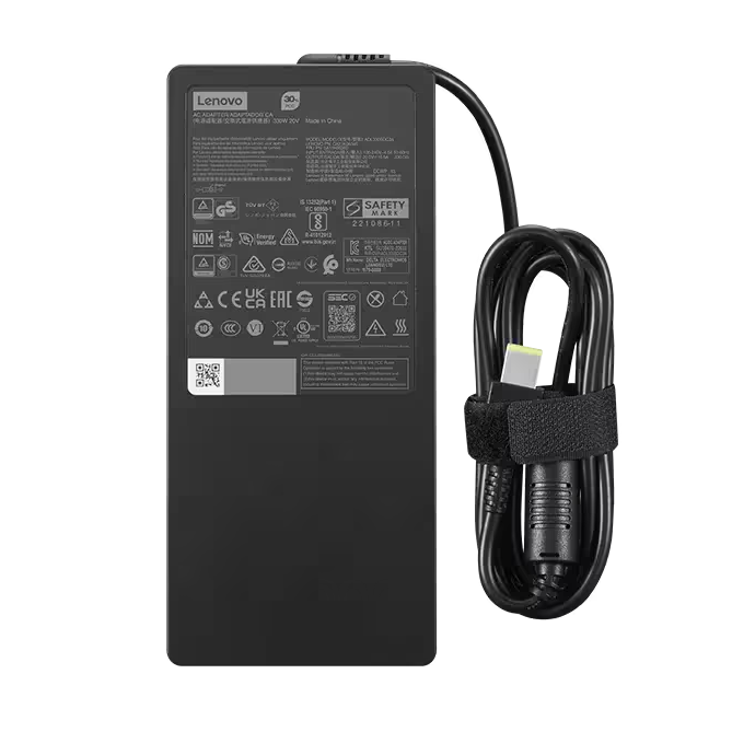 Lenovo Legion Slim 330W GaN AC barošanas adapteris (Slim spraudnis) (CE) - Krāsaina kastīte | 20 V | Adapteris