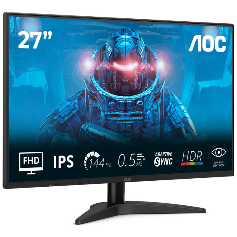 AOC | 27B36X | 27 " | IPS | FHD | 16:9 | 144 Hz | 4 ms | 1920 x 1080 pixels | 300 cd/m² | HDMI ports quantity 1 | Black