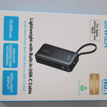 IZPĀRDOŠANA. Anker 545 Nano Power Bank | A1259G11 | 10000 mAh | Melns | DEMO