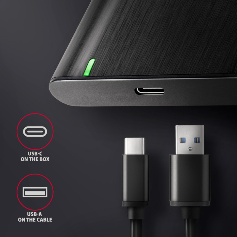 AXAGON Skrūvju brīva alumīnija USB 3.2 Gen 1 - SATA 6G ārējā kārba 2.5