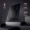 AXAGON Skrūvju brīva alumīnija USB 3.2 Gen 1 - SATA 6G ārējā kārba 2.5