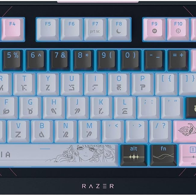 Razer | BlackWidow V4 Tenkeyless HyperSpeed | Gaming Keyboard | Wireless | US | Orange Switch | Wuthering Waves Edition