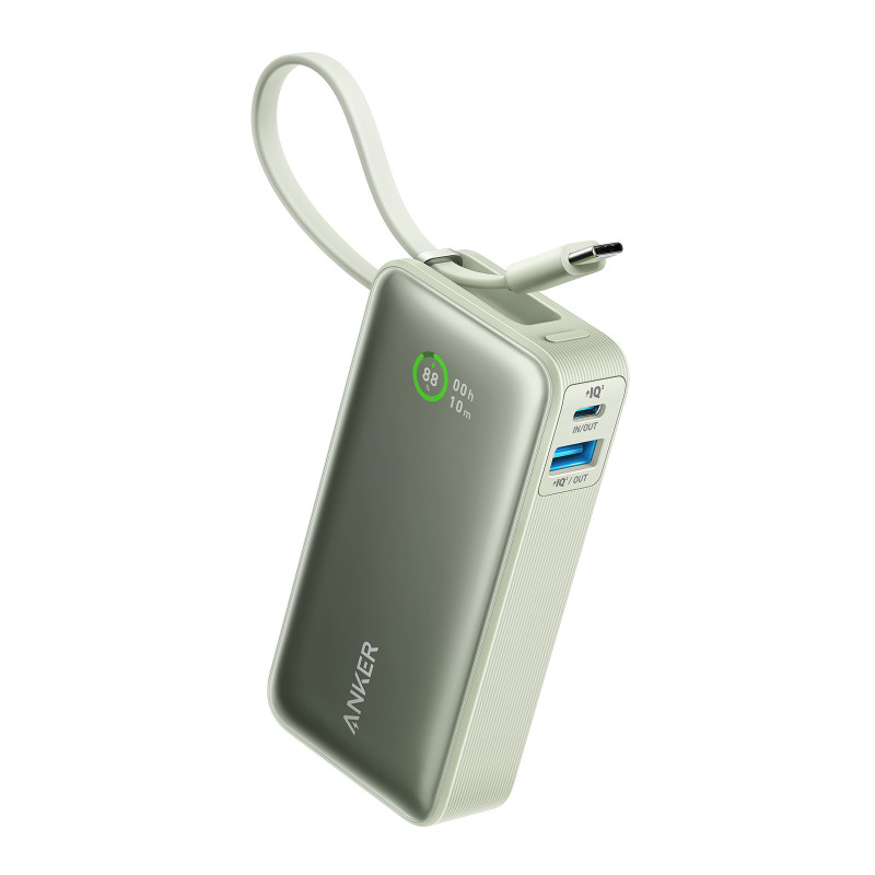 Anker 545 Nano barošanas banka | A1259G61 | 10000 mAh | Zaļa