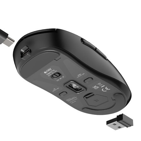 Fury | Gaming Mouse | Tanto T4 | Wired/Wireless | 2.4 GHz, Bluetooth, USB | Black