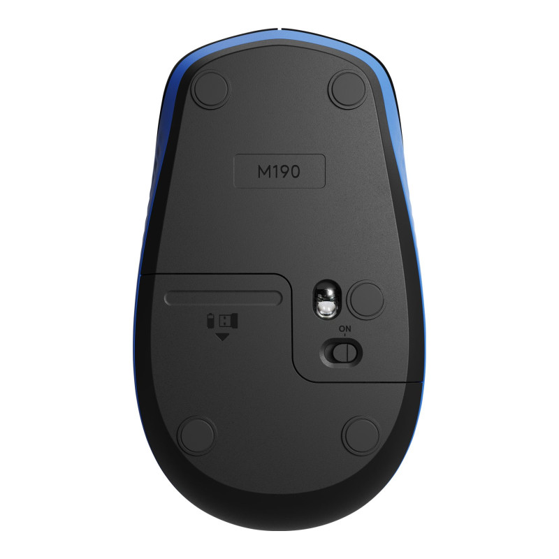 Logitech | Full size Mouse | M190 | Wireless | USB | Blue