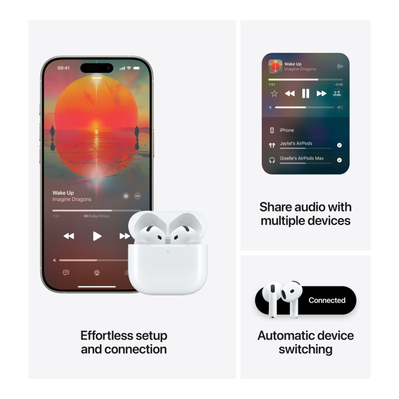 Apple | AirPods 4 | Bezvadu | Iekšklausu | Balta | Bezvadu