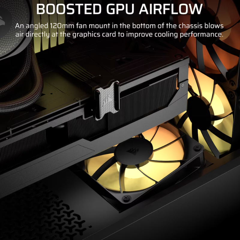 Corsair PC korpuss | 3200D RS | Melns | Mid-Tower