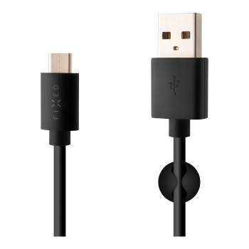 Fixed | Datu un uzlādes kabelis ar USB/USB-C savienotājiem | Melns