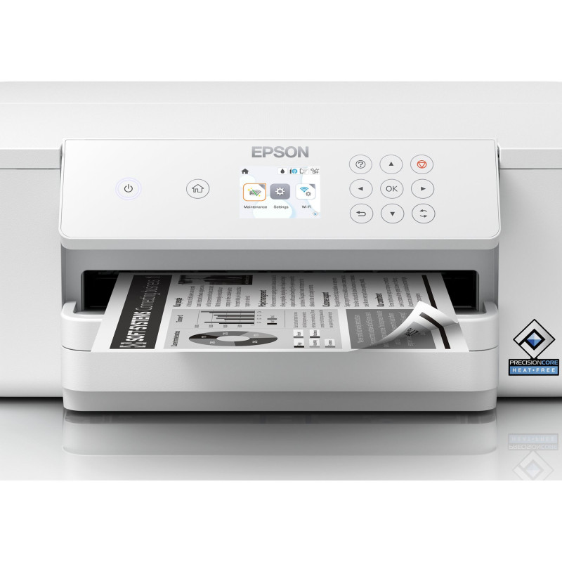 Epson | Printeris | WF-M4119DW | Tintes | Melnbalts | Wi-Fi | Balts