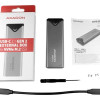 AXAGON External SuperSpeed+ USB-C metal box for M.2 NVMe SSD disks having sizes of up 42 to 80 mm | EEM2-UG2