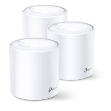 TP-LINK | AX3000 Visas mājas Mesh Wi‑Fi 6 sistēma | Deco X60 (3 komplekts) | 802.11ax | 575+2400 Mbit/s | Ethernet LAN (RJ-45) porti 2 | Mesh atbalsts Jā | MU‑MIMO Jā | Antenas tips Iekšējā