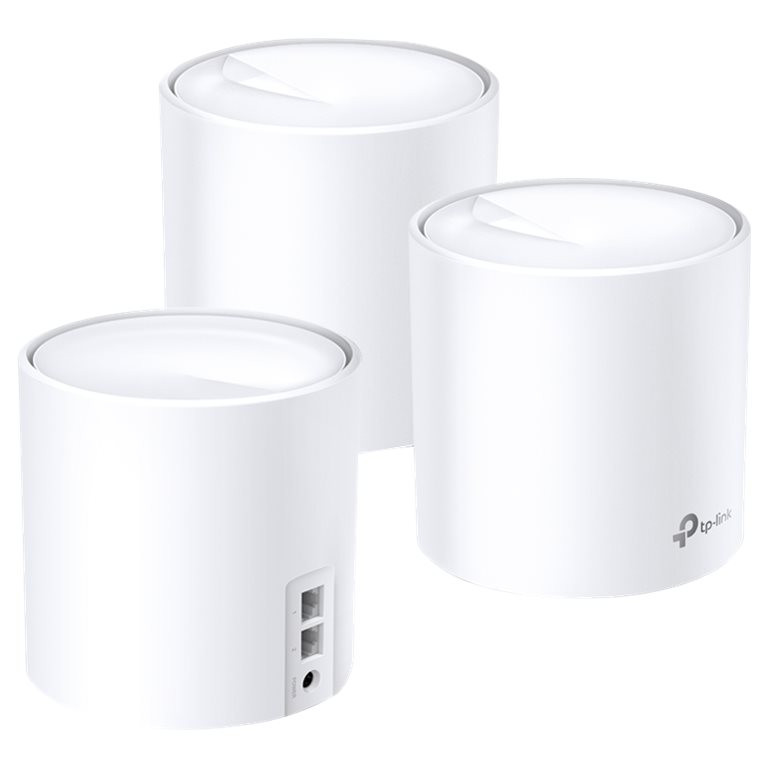 TP-LINK | AX3000 Visas mājas Mesh Wi‑Fi 6 sistēma | Deco X60 (3 komplekts) | 802.11ax | 575+2400 Mbit/s | Ethernet LAN (RJ-45) porti 2 | Mesh atbalsts Jā | MU‑MIMO Jā | Antenas tips Iekšējā