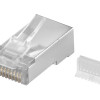 Goobay 68079 RJ45 spraudnis, CAT 5e STP aizsargāts, caurspīdīgs