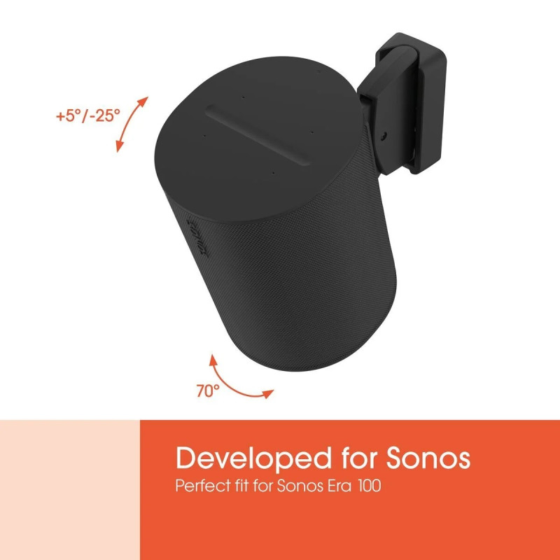 Vogels Wall mount | Speaker Wall Mount for Sonos Era 100 | Tilt, rotate | Maximum weight (capacity) 7 kg | Black