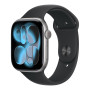Apple Watch Series 11 GPS + Cellular 46mm Space Grey alumīnija korpuss ar melnu sporta siksniņu - M/L | Apple