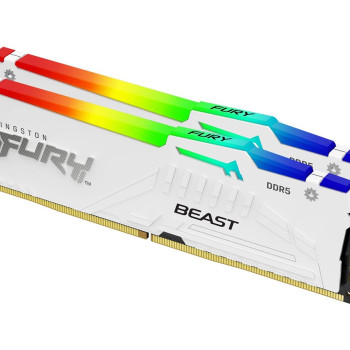 Kingston KF568C34BWEAK2-32 32GB 6800MT/s DDR5 CL34 DIMM (komplekts 2) FURY Beast White RGB EXPO | Kingston