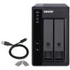 QNAP 2 Bay USB Type-C Direct Attached Storage with Hardware RAID | TR-002 | Micro | 6 GB | Black