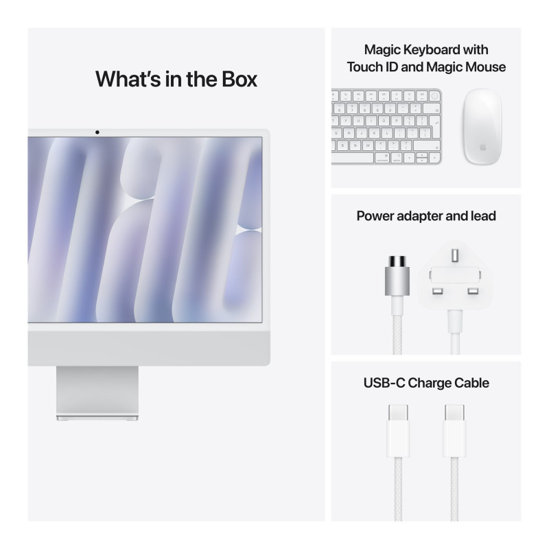 Apple iMac | Desktop | AIO | 24 " | Apple M4 | Internal memory 24 GB | Solid-state drive capacity 512 GB | Apple M4 chip 10-core CPU/10-core GPU | Keyboard language English | macOS
