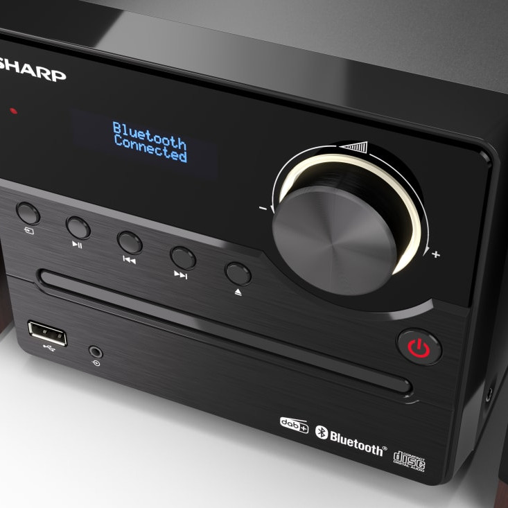 Sharp | Hi-Fi mikrosistēma | XL-B517D(BR) | Brūns | USB ports | AUX ieeja | Bluetooth | CD atskaņotājs | FM radio | Bezvadu savienojums