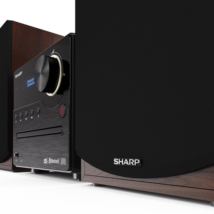 Sharp | Hi-Fi mikrosistēma | XL-B517D(BR) | Brūns | USB ports | AUX ieeja | Bluetooth | CD atskaņotājs | FM radio | Bezvadu savienojums