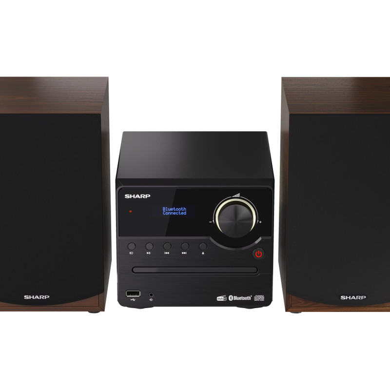Sharp | Hi-Fi mikrosistēma | XL-B517D(BR) | Brūns | USB ports | AUX ieeja | Bluetooth | CD atskaņotājs | FM radio | Bezvadu savienojums