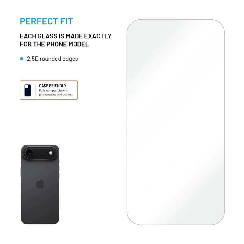 Fixed Screen protector | Apple | iPhone Air | Rūdīts stikls | Caurspīdīgs | 2.5D