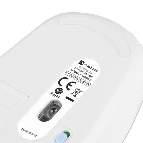 Natec | Pele | Harrier 2 | Bezvadu | Bluetooth | Balta/Zila