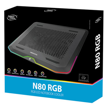 Deepcool | Notebook cooler | N80 | Black | 427x316x25 mm