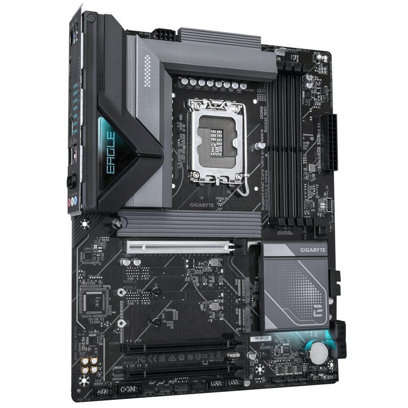 Gigabyte B860 EAGLE WIFI6E | Procesoru saime Intel | Procesora ligzda LGA1851 | DDR5 | Atbalstītie cietā diska interfeisi SATA, M.2 | SATA savienotāju skaits 4