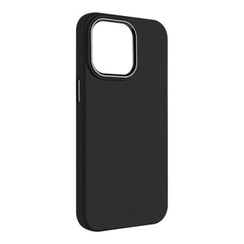 Fixed | MagFlow | Aizmugures vāciņš | Apple | iPhone 15 Pro | Šķidrais silikons | Melns