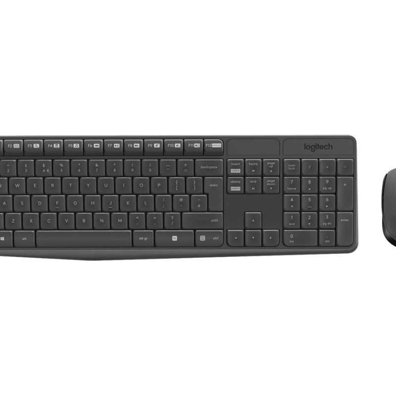 Logitech | MK235 | Keyboard and Mouse Set | Wireless | Mouse included | Batteries included | US | Black