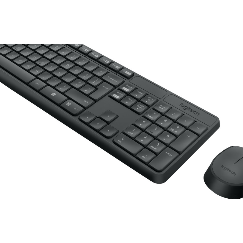 Logitech | MK235 | Keyboard and Mouse Set | Wireless | Mouse included | Batteries included | US | Black