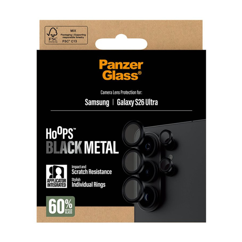 PanzerGlass Hoops kameras objektīva aizsargs melns Samsung New Galaxy S26 Ultra | PanzerGlass