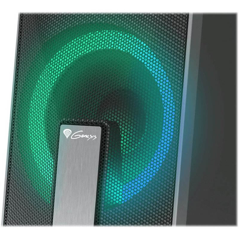 Genesis | Datora skaļrunis | Helium 100BT RGB | Bluetooth | Bezvadu savienojums | Sudraba/Melnā