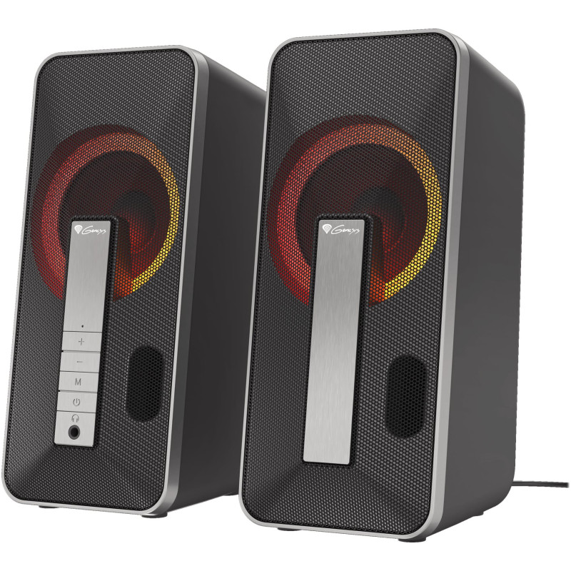 Genesis | Datora skaļrunis | Helium 100BT RGB | Bluetooth | Bezvadu savienojums | Sudraba/Melnā