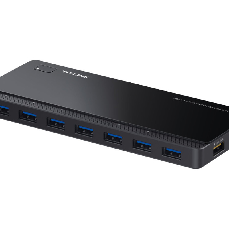 TP-LINK UH720 USB 3.0 7-Porta koncentrators ar 2 uzlādes portiem
