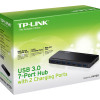 TP-LINK UH720 USB 3.0 7-Porta koncentrators ar 2 uzlādes portiem