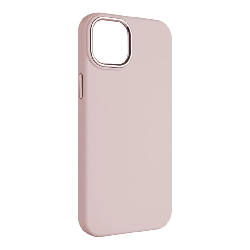 Fixed | MagFlow | Aizmugures vāciņš | Apple | iPhone 15 | Šķidrais silikons | Rozā