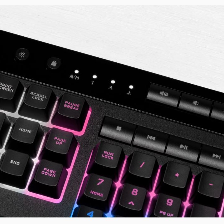 Corsair | Rubber Dome | Spēļu klaviatūra | K55 RGB PRO XT | Spēļu klaviatūra | Ar vadu | RGB LED apgaismojums | US | Melna