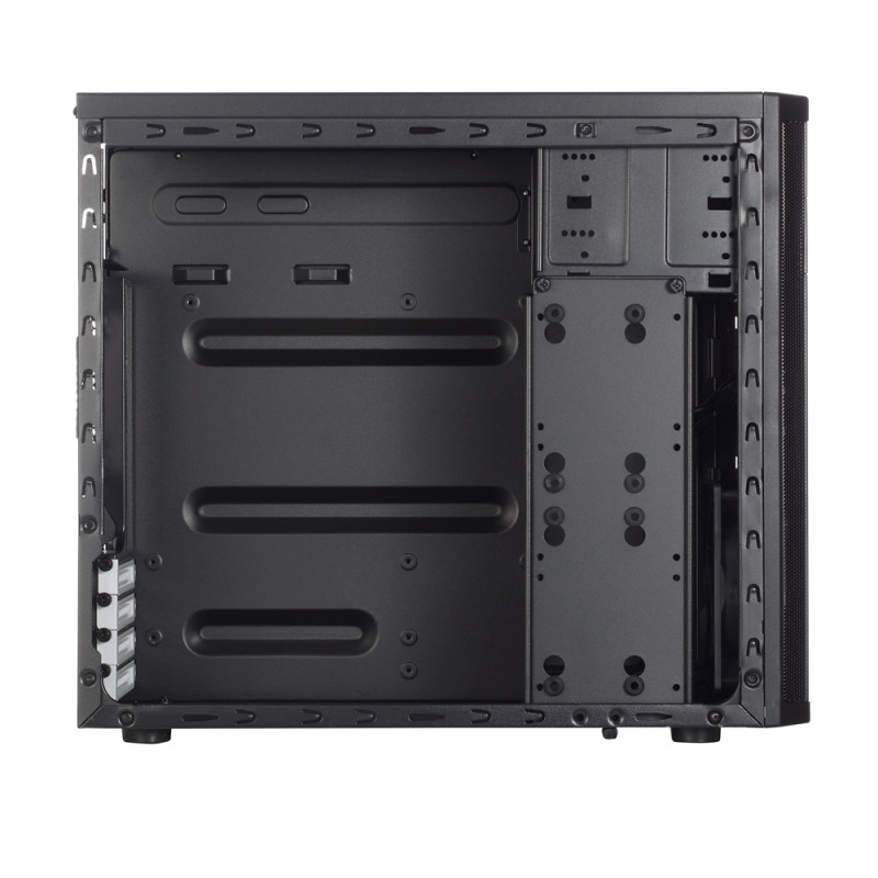 Fractal Design | CORE 1100 | Melns | Micro ATX | ATX barošanas bloki, līdz 185 mm, ja ir uzstādīta optiskā iekārta parastā garumā