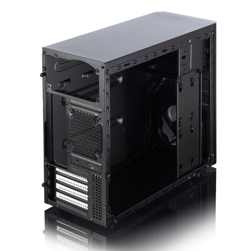 Fractal Design | CORE 1100 | Melns | Micro ATX | ATX barošanas bloki, līdz 185 mm, ja ir uzstādīta optiskā iekārta parastā garumā