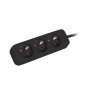 Lanberg Cable Power Strip, 3X French Outlets Quality-Grade Copper, 1.5 m | PS0-03E-0150-BK