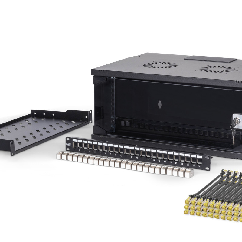 Digitus SOHO Pro network set, 483 mm (19") 4U, 540 x 400 mm | DN-49201-SET | Black