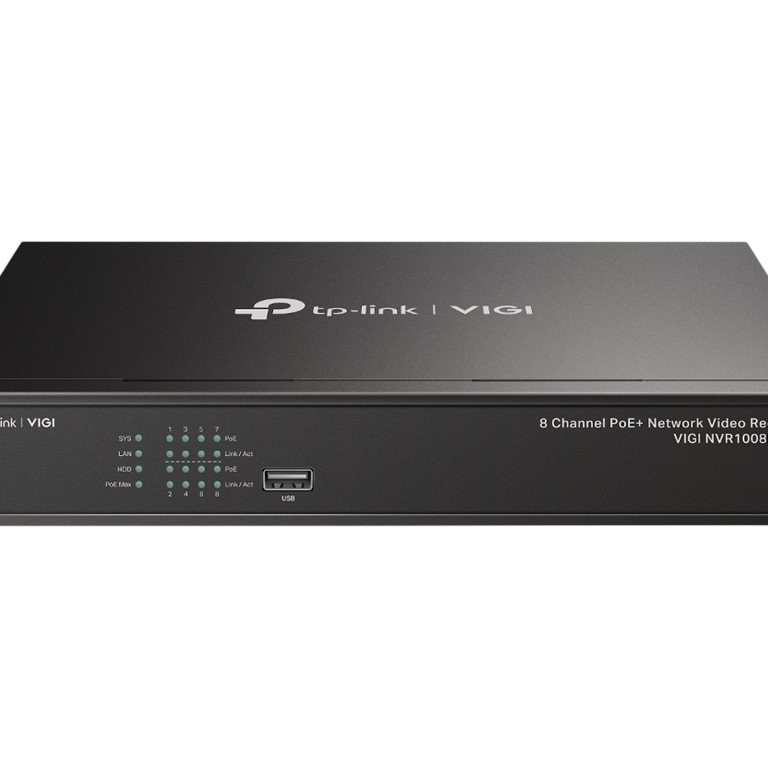 TP-LINK | PoE+ tīkla videoierakstītājs | VIGI NVR1008H-8MP | 1 | 8 kanāli