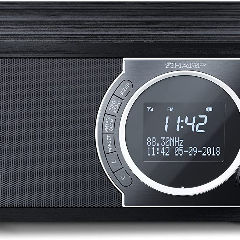 Sharp DR-450(BK) digitālais radio, FM/DAB/DAB+, Bluetooth 4.2, modinātājs, Midnight Black | Sharp | Digital Radio | DR-450(BK) | Bluetooth | Midnight Black