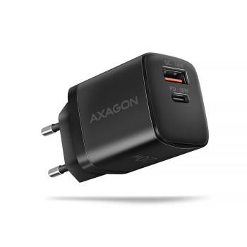 AXAGON sienas lādētājs 2x ports (USB-A + USB-C), 20W | ACU-PQ20
