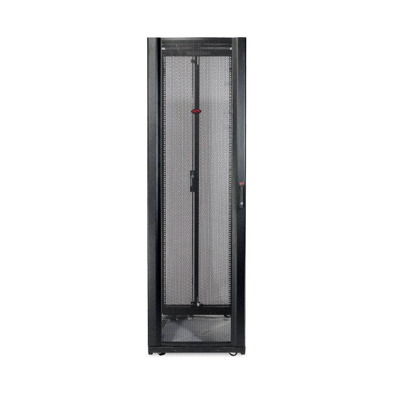APC NetShelter SX 42U serveru skapja korpuss 600 mm x 1070 mm ar sāniem, melns | Schneider Electric